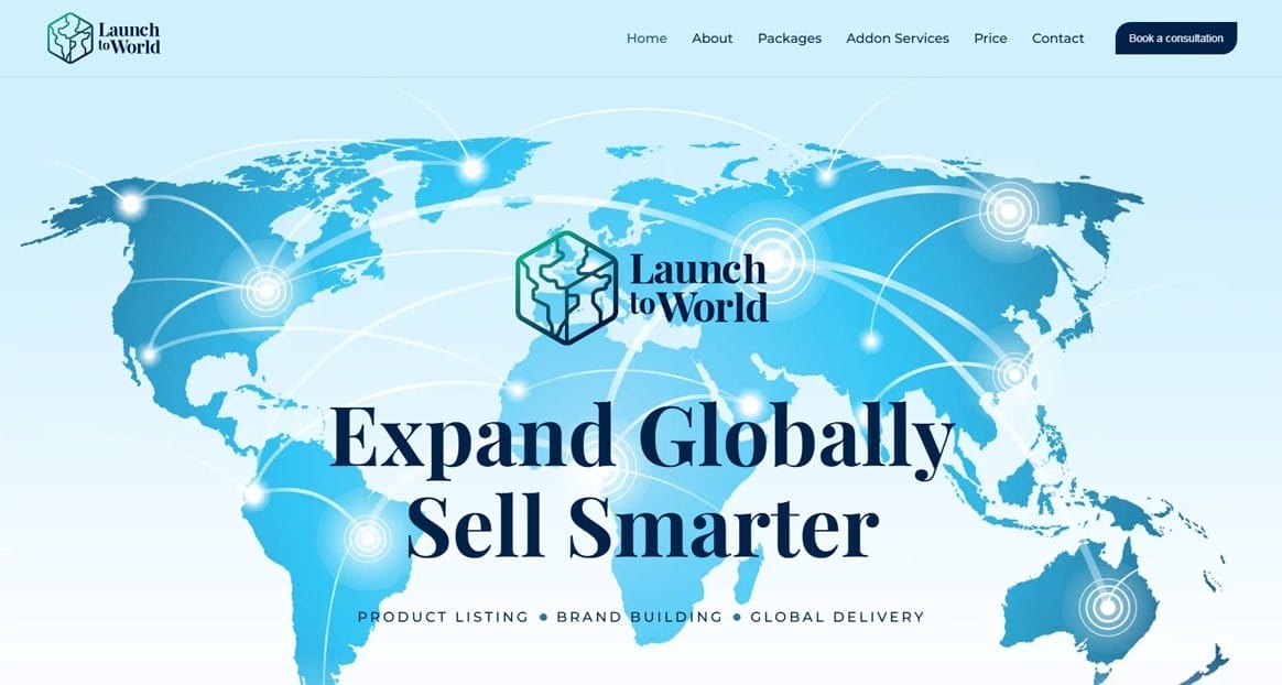 Design launch to-world website