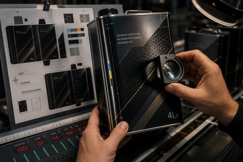 Quality control inspection of packaging print registration and alignment